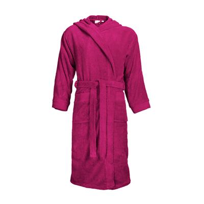 The One Towelling Standaard Badjas met Capuchon Kleur: Magenta , S/M