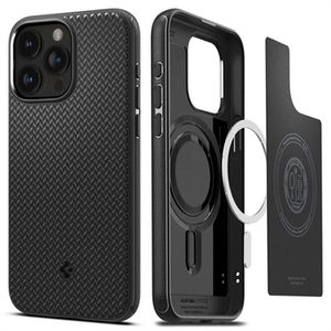 iPhone 15 Pro Max Spigen Mag Armor Hybrid Case - Mat Zwart