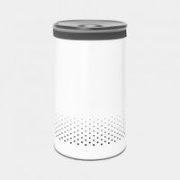 Brabantia Wasbox 60 liter - White / Dark Grey kunststof deksel - thumbnail