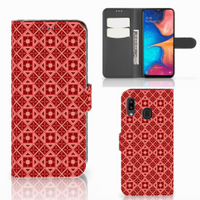 Samsung Galaxy A30 Telefoon Hoesje Batik Rood - thumbnail