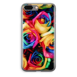 Neon bloemen: iPhone 8 Plus Transparant Hoesje