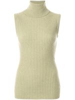 CHANEL Pre-Owned top en maille nervurée - Vert