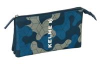 Safta Kelme EPIC Pennenetui voor kinderen, ideaal voor kinderen op schoolleeftijd, comfortabel en veelzijdig, kwaliteit en duurzaamheid, 22 x 3 x 12 cm, Donkerblauw, M, Casual