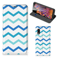 Samsung Xcover Pro Hoesje met Magneet Zigzag Blauw