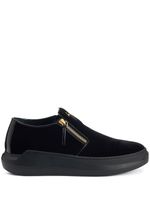 Giuseppe Zanotti chaussons Conley en velours - Noir