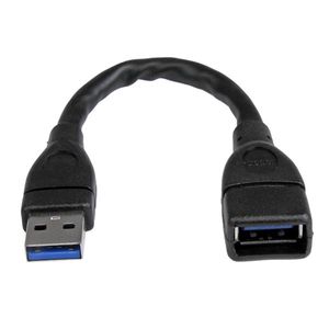 StarTech.com USB 3.0 A naar A verlengkabel mannelijk / vrouwelijk 15cm zwart