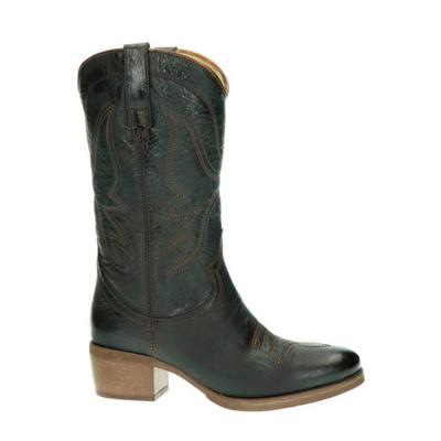 Antonio Moretto leren cowboy laarzen zwart