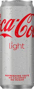 Coca-Cola Light frisdrank, sleek blik van 33 cl, pak van 24 stuks