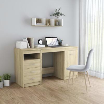 vidaXL Bureau 140x50x76 cm spaanplaat sonoma eikenkleurig vidaXL Bureau 140x50x76 cm spaanplaat sonoma eikenkleurig