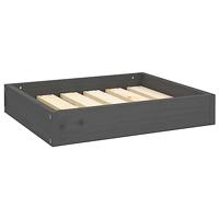 vidaXL Hondenmand 51,5x44x9 cm massief grenenhout grijs, hondenbed, houten hondenbed, hondenmeubels, dierenbed, hondenmeubel, hondenmeubelen