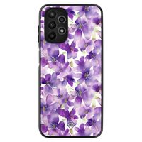 Samsung Galaxy A13 4G hoesje - Floral violet - thumbnail