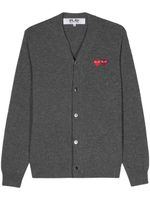 Comme Des Garçons Play cardigan en laine à patch cœur - Gris