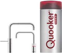 Quooker Nordic square twintap met COMBI+ boiler 3-in-1 kraan Chroom - thumbnail