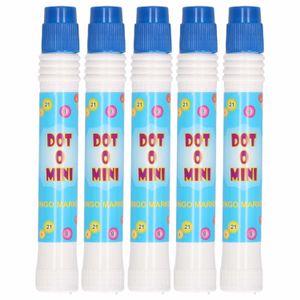 5x Bingo stiften/markers blauw