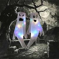 1 stuk halloween verlichte spookwindbuis schattig spook halloween binnen en buiten hangende decoratie griezelig sfeerlicht Lightinthebox - thumbnail