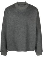 Jil Sander crew-neck felted-wool jumper - Gris - thumbnail