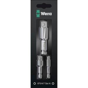 Wera 870/4/7 Set A 05073200001 Verbindingsdeelset Aandrijving 1/4 (6.3 mm) Uitvoering 1/4 (6.3 mm), 1/2 (12.5 mm), 3/8 (10 mm) 1 set(s)