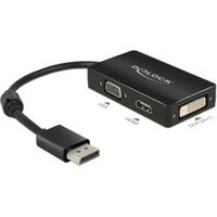 Delock 62656 Adapter DisplayPort 1.1 male > VGA / HDMI / DVI female Passief zwart - thumbnail