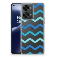 OnePlus Nord 2T TPU bumper Zigzag Blauw