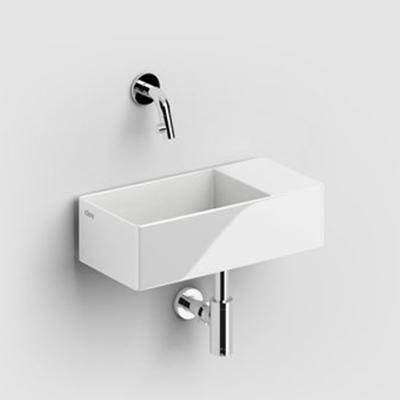 Fontein Clou New Flush 3 Rechthoek Rechts 35x18x10cm Keramiek Wit 0 Kraangaten met Afvoer Fontein Clou New Flush 3 Rechthoek Rechts 35x18x10cm Keramiek Wit 0 Kraangaten met Afvoer