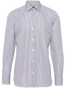 TOM FORD striped poplin shirt - Blanc