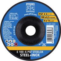 PFERD 62010720 E 100-6 PSF STEELOX/16,0 Afbraamschijf gebogen Diameter 100 mm Boordiameter 16 mm RVS, Staal 10 stuk(s) - thumbnail