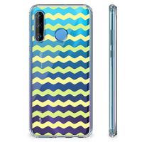 Huawei P30 Lite Doorzichtige Silicone Hoesje Waves Yellow