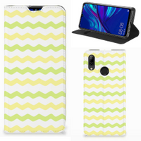 Huawei P Smart (2019) Hoesje met Magneet Waves Yellow - thumbnail