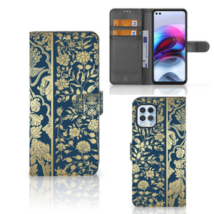 Motorola Moto G100 Hoesje Beige Flowers