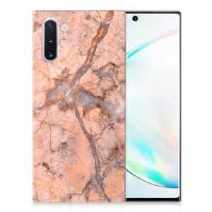 Samsung Galaxy Note 10 TPU Siliconen Hoesje Marmer Oranje