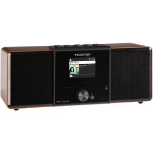 Telestar DIRA S 32i CD Radio/CD-speler DAB+, VHF (FM), Internet DLNA, WiFi, USB, CD, Bluetooth, Internetradio Incl. afstandsbediening Hout (donker)