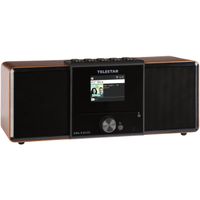 Telestar DIRA S 32i CD Radio/CD-speler DAB+, VHF (FM), Internet DLNA, WiFi, USB, CD, Bluetooth, Internetradio Incl. afstandsbediening Hout (donker) - thumbnail