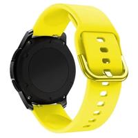 By Qubix - Compatible met Garmin Venu 2 / Garmin Venu 3 - Siliconen sportband - Geel - Compatible Garmin bandje - Bandbreedte: 22mm