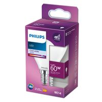 Philips Lighting 76287200 LED-lamp Energielabel E (A - G) E14 6.5 W = 60 W Koudwit (Ø x l) 4.5 cm x 8 cm 1 stuk(s) - thumbnail