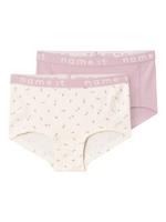 Name It Name It Meisjes Hipsters Kinderen NKFHIPSTER Roze/Off-White 2-Pack