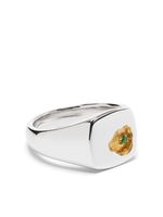 Tom Wood 14kt yellow gold emerald signet ring - Argent