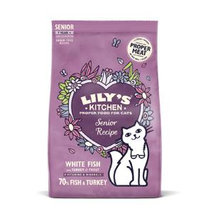 Lily's Kitchen Fish & Turkey Senior Dry Food droogvoer voor kat 800 g Volwassen Zalm, Forel, Witte vis