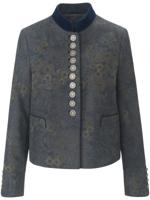 Jas met staande kraag van fluweel Van Schneiders Salzburg blauw