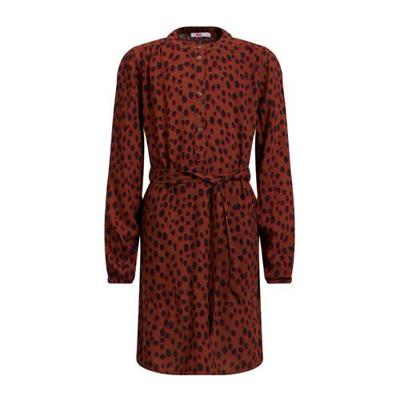 WE Fashion blousejurk met dierenprint bruin/zwart WE Fashion blousejurk met dierenprint bruin/zwart