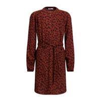 WE Fashion blousejurk met dierenprint bruin/zwart