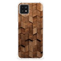 Stevig Telefoonhoesje voor OPPO A53 5G | A73 5G Wooden Cubes