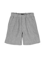 Il Gufo short en lin à design moucheté - Gris