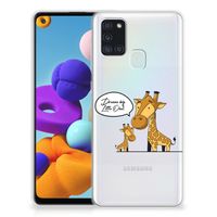 Samsung Galaxy A21s Telefoonhoesje met Naam Giraffe