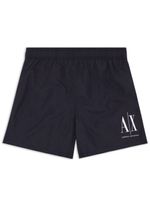 Armani Exchange short de bain à logo imprimé - Bleu - thumbnail