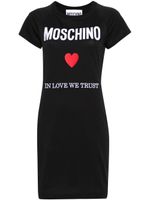 Moschino robe à logo brodé - Noir - thumbnail