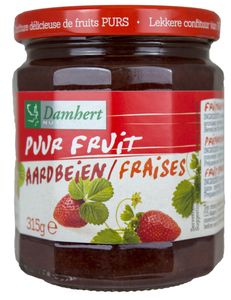 Damhert Puur Fruit Confituur Aardbei 315GR