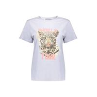 Geisha T-shirt met printopdruk lichtblauw