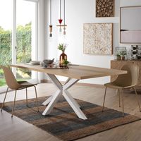 Kave Home Eettafel Argo - Wit/Eiken - thumbnail