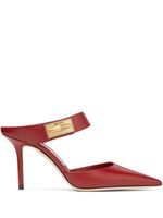 Jimmy Choo mules Nell 85 mm à bout pointu - Rouge - thumbnail