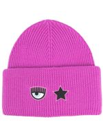 Chiara Ferragni bonnet nervuré à motif Eye - Violet - thumbnail